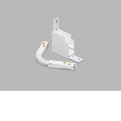 VERT CTV90 48V Rohová L spojka 90°, vertikální odbočení, stropního magnetického systému, materiál hliník, povrch bílá, stmívání DALI, 48V, rozměry 68x68x26mm