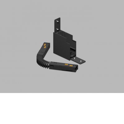 VERT CTV90 48V Rohová L spojka 90°, vertikální odbočení, stropního magnetického systému, materiál hliník, povrch černá/bílá, stmívání DALI, 48V, rozměry 68x68x26mm