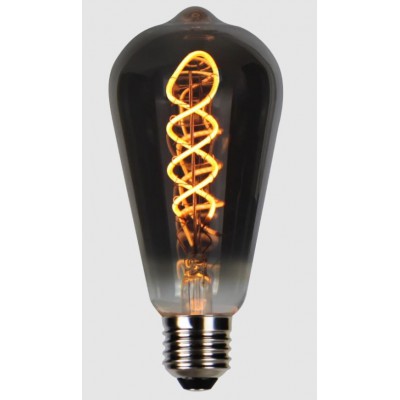 LED žárovka 4W E27 Světelný zdroj, retro žárovka, sklo zlaté/černé/čiré, LED 4W, E27, teplá 1800K, Ra80, 230V, životnost 50.000 hod, IP20, d=64mm.