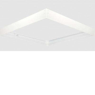MR124 - Rám pro LED panel 600x600x62 Montážní rám pro stropní montáž LED panelu, materiál hliník, povrch bílá, rozměry 600x600x62mm, DIY šroubovací, rozložený