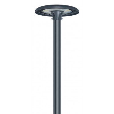 HESN 80-100-120W Veřejné parkové osvětlení, hliník, šedá, přepín. LED 80-100-120W, 8000-14400lm, přepín CCT teplá 3000K/neutr 4000K/denní 5000K, Ra80, ULOR 2,3%, 230V, IP65, tř.1,  d=382mm, h=117mm, na stožár d=60mm