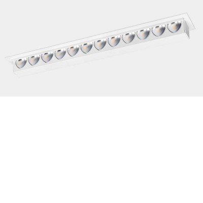 UNCUS LED 12W Stropní podhledové svítidlo, základna hliník, povrch bílá, LED 12W, 936lm, teplá 3000K, Ra92, WALLWASHER, 230V, IP23, tř.3, rozměry 276x49x16mm.