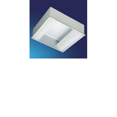 AFER Vestavné stropní svítidlo čvercové, bílé, nepřímé boční osvětlení, 36W, 40W, 55W, 2G11, 230V, IP20, 617x595x122mm