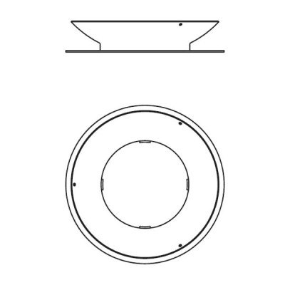 Příslušenství Zemní základna, pro nadzemní upevnění svítidla, materiál plast, rozměry d=420mm, h=30mm