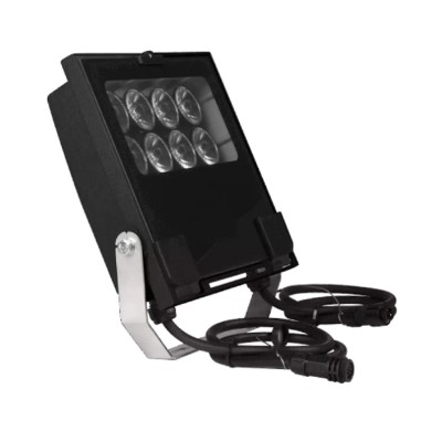 MACHAC 59W IP67 Venkovní svítidlo, reflektor plochý, nastav. směr svícení, těleso kov, povrch černá, krycí sklo čiré, LED 59W, teplá 3000K/neutrální 4000K, vyzař. úhel 12,2°/44,6°, Ra80, 230V, IP67, rozměry 292x300x75mm.