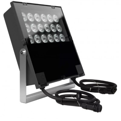 MACHAC 133W IP66 Venkovní svítidlo, reflektor plochý, nastav. směr svícení, těleso kov, povrch černá, krycí sklo čiré, LED 133W, teplá 3000K/neutrální 4000K, vyzař. úhel 12,6°/45,8°, Ra80, 230V, IP66, rozměry 390x439x94mm.