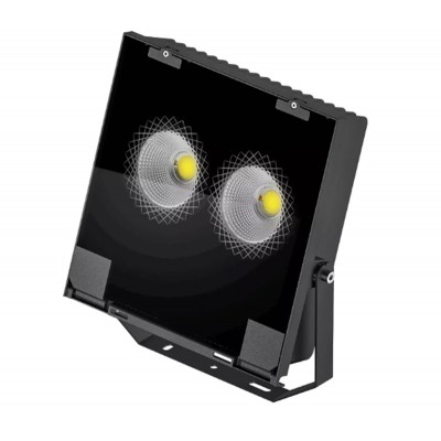 MACHAC 110W DALI Venkovní svítidlo, reflektor plochý, nastav. směr svícení, kov, černá, krycí sklo čiré, LED 110W, teplá 3000K/neutrální 4000K/denní 5000K, stmív. DALI, vyzař. úhel 113°/105°/27°/59°/91°, Ra80, 230V, IP66, rozměry 324x348x78mm.