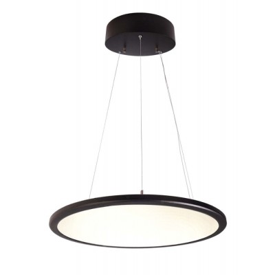 COPY R, LED 50W Závěsné svítidlo, těleso hliník, povrch bílá/černá/stříbrná, difuzor plast opál, LED 50W, teplá 3000K nebo neutrální 4000K, stmív TRIAC, 230V, IP20, rozměry d=580mm, vč závěs lanka l=1500mm, lze zkrátit, svítí nahoru/dolů.