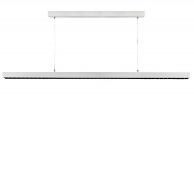 LAPSA 60W DALI Závěsné svítidlo, těleso hliník, povrch bílá, LED 60W, 7000lm, neutrální 4000K, stmív DALI, Ra80, 230V, IP20, rozměry 1179x35mm, vč závěs lanka l=2500mm, lze zkrátit, svítí nahoru/dolů.