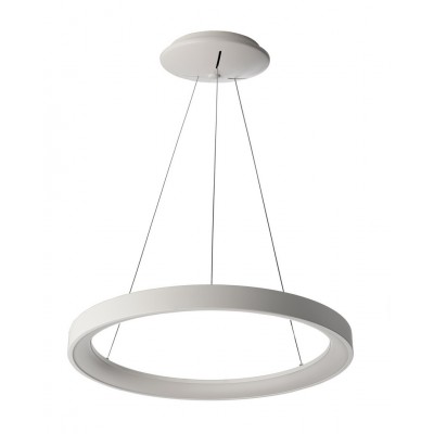 LANEA SU 35W Závěsné svítidlo, těleso hliník, povrch bílá/kávová, difuzor plast opál, LED 35W, 2990lm, teplá 3000K, 230V, IP20, tř.1, rozměry d=480mm, vč závěs lanka l=1500mm, lze zkrátit.