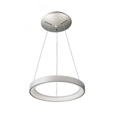 LANEA SU 60W CCT Závěsné svítidlo, hliník, povrch stříbrná, difuzor plast opál, LED 60W, přepín. CCT teplá 3000K-neutrální 4000K, stmív TRIAC, Ra80, 230V, IP20, rozměry d=780mm, vč závěs lanka l=3000mm, lze zkrátit
