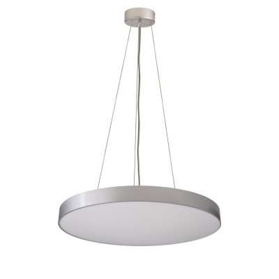 LAVO SU 45W CCT Závěsné svítidlo, hliník, šedostříbrná, dif plast opál, LED 45W, přepín. CCT teplá 3000K-neutrální 4000K, stmív TRIAC, Ra80, 230V, IP20, rozměry d=400mm, vč závěs lanka až l=3000mm, svítí nahoru/dolů