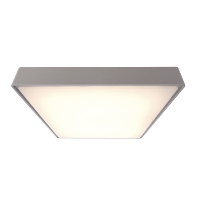 FALCATUM LED 20W IP65 Přisazené stropní venkovní svítidlo, základna plast, povrch šedá, difuzor plast opál, LED 20W, 1280lm, teplá 3000K, Ra80, 230V, IP65, tř.2, rozměry 400x400x93mm