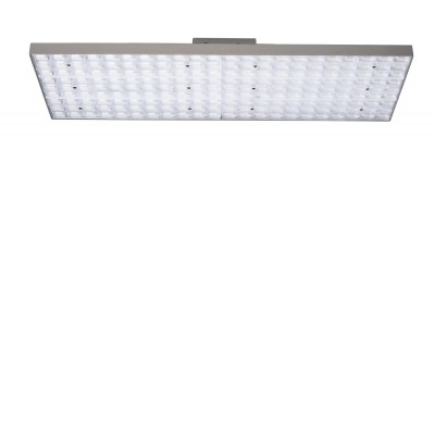 DERYL 45W-75Wm CCT Stropní svítidlo, těleso hliník, povrch šedostříbrná, nebo bílá, difuzor plast, LED přepínatelný příkon 45W-72W, 8215lm, přepínatelná teplota CCT teplá 2700K-neutrální 4000K, vyzař. úhel 60°, 230V, IP20, rozměry 577x71x188mm.