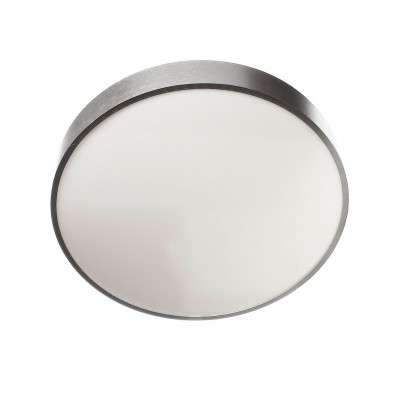 LAVO PL 41W Stropní svítidlo, přímé i nepřímé svícení, těleso hliník, povrch stříbrná, difuzor plast opál, LED 41W, 3460lm, teplá 3000K, stmívatelný TRIAC, 230V, IP20, rozměry d=400mm, h=90mm.