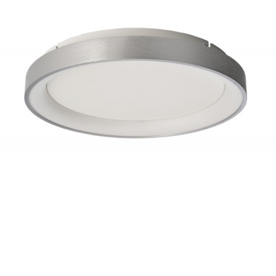 LANEA PL 30W CCT Stropní svítidlo, těleso hliník, povrch stříbrná, difuzor plast opál, LED 30W, přepín CCT teplá 3000K-neutrální 4000K, stmívatelné TRIAC, d=380mm, h=60mm, svítí nahoru/dolů