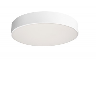 LAVO PL 65W CCT Stropní svítidlo, těleso hliník, povrch bílá, difuzor plast opál, LED 60W, přepín CCT teplá 3000K-neutrální 4000K, stmív TRIAC, 230V, IP20, rozměry d=600mm, h=90mm, svítí nahoru/dolů