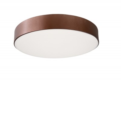 LAVO PL 65W CCT Stropní svítidlo, těleso hliník, povrch kávová, difuzor plast opál, LED 60W, přepín CCT teplá 3000K-neutrální 4000K, stmív TRIAC, 230V, IP20, rozměry d=600mm, h=90mm, svítí nahoru/dolů
