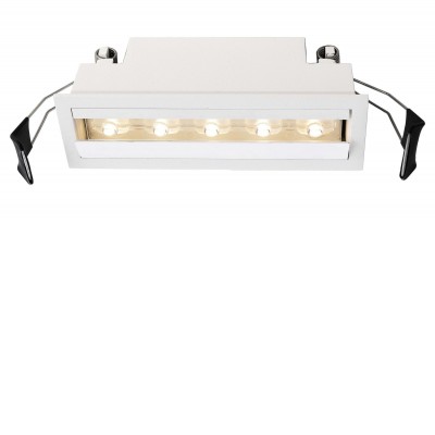 DAPHNE Podhledové buňkové svítidlo, těleso hliník, rámeček bílá mat, LED 10W/700lm, 20W/1120lm, teplá 3000K, stmívatelná, IP20, rozměry dle typu.