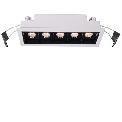 WELL DONE FRAME LED 10W Stropní, vestavné, bodové, svítidlo, těleso hliník, rámeček bílá, komínek černá, LED 10W celkem, teplá 2900K, 1545lm, vyz. úh. 45° Ra80, 700mA, tř.3, rozměry 137x44x52mm, stř. životnost 30.000 hod