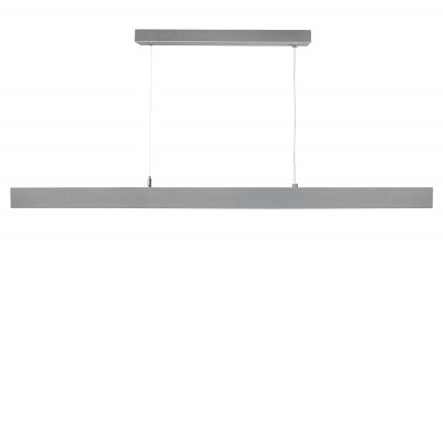 OLPE II Závěsné svítidlo, těleso hliník, povrch stříbrná, LED 60W, neutrální 4000K, 7180lm, 230V, stmív 1-10V, IP20, rozměry 1177x53x53mm, vč závěs lanka l=3000mm, lze zkrátit, svítí nahoru/dolů.