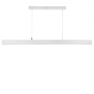 OLPE II Závěsné svítidlo, těleso hliník, bílá, LED 60W, neutrální 4000K, 7180lm, stmív 1-10V, UGR<19, Ra80, 230V, IP20, rozměry 1177x53x53mm, vč závěs lanka l=3000mm, lze zkrátit, svítí nahoru/dolů.