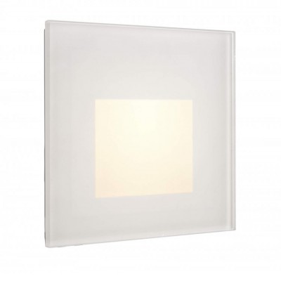LOSIONE kryt SQ Dekorativní kryt pro přisazené svítidlo do stěny, čtvercový, materiál hliník, povrch bílá, čtvercový difuzor, rozměry 78x78x22mm.