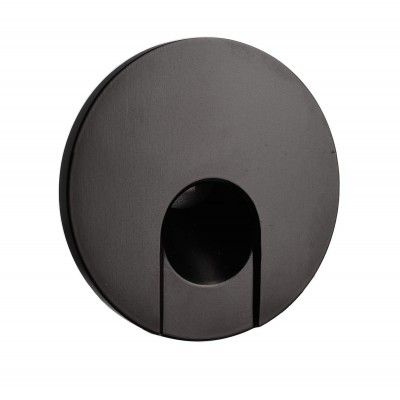 LOSIONE kryt R I Dekorativní kryt pro vestavné svítidlo do stěny, kruhové, materiál hliník, povrch černá, detail kruhový výřez, rozměry d=78mm, do KU68