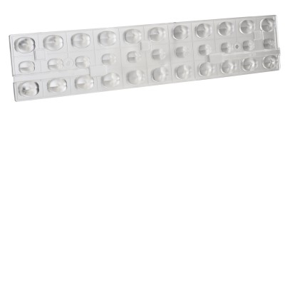 DERYL optika Optika, difuzor pro svítidlo, symetrické/asymetrické, těleso plast čirý, s vyzařovacím úhlem 20°/30°/90°/15°, rozměry 285x60x12mm.