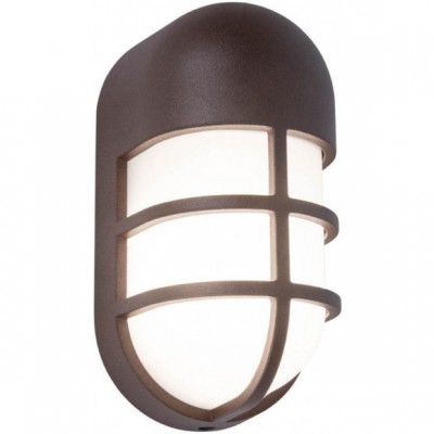 KOLIS, LED 15W, IP54 VÝPRODEJ Nástěnné venkovní svítidlo, těleso hliník, povrch hnědá, difuzor plast opál, LED 15W, 700lm, teplá 3000K, Ra80, 230V, IP54, tř.1, rozměry 193x102x86mm
