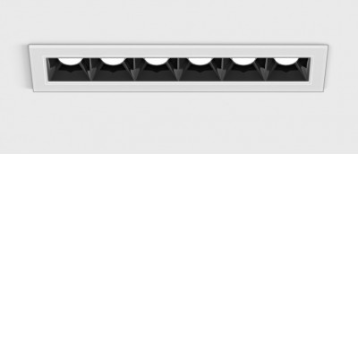 BRAINE RC 9W Stropní podhledové bodové buňkové svítidlo, těleso hliník, povrch černá, rámeček bílá, LED 9W, 672lm, neutrální 4000K, vyzař. úhel 36°, Ra90, 230V, IP20, rozměry 151x45x38mm.