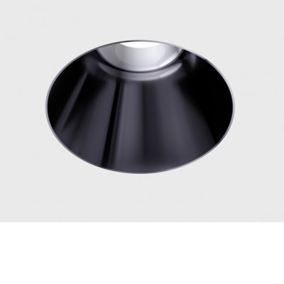 BLANKET BI R 6,3W IP44 DALI Stropní, podhledové, bodové svítidlo, bezrámečkové, hliník, komínek černá lesk, LED 6,3W, 640lm, teplá 2700K, stmív. DALI, vyzař. úhel 55°, Ra90, 230V, IP44, rozměry d=50mm, h=57mm.