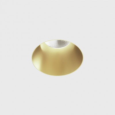 BASTOG BI 8W IP44 Stropní, podhledové, bodové svítidlo, bezrámečkové, těleso hliník, komínek mosaz, LED 8W, 640lm, teplá 2700K, vyzař. úhel 50°, UGR<19, 230V, IP44, rozměry d=35mm, h=67mm