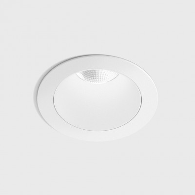BASTOG R BI 8W IP44 Stropní, podhledové, bodové svítidlo, těleso hliník, povrch bílá, LED 8W, 640lm, neutrální 4000K, vyzař. úhel 50°, UGR<19, 230V, IP44, rozměry d=48mm, h=67mm.