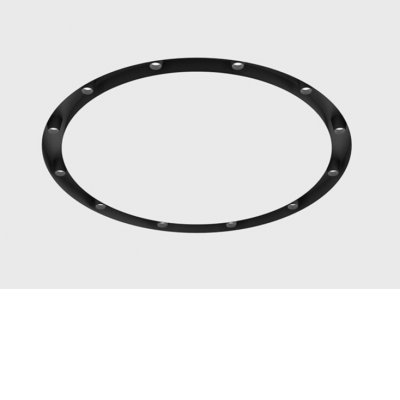 BERAU BI 24W Stropní, podhledové, bodové svítidlo, bezrámečkové, těleso hliník, povrch černá, difuzor plast opál, LED 24W, 1350lm, neutrální 4000K, vyzař. úhel 38°, Ra90, 230V, IP20, rozměry d=600mm, h=50mm.