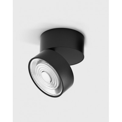 DAME PL B 7W Stropní přisazené svítidlo, výklopné, hliník, povrch černá, LED 7W, 624lm, teplá 3000K, vyzař. úhel 45°, Ra90, 230V, IP20, rozměry d=75mm, h=70mm.
