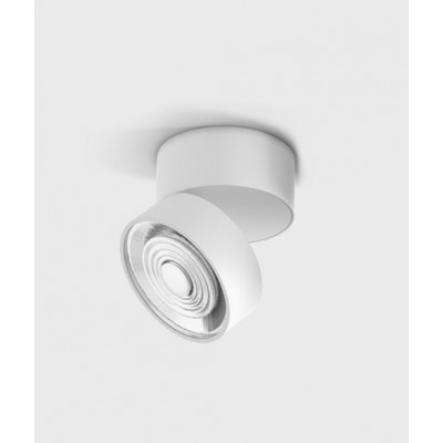 DAME PL W 7W Stropní přisazené svítidlo, výklopné, hliník, povrch bílá, LED 7W, 624lm, neutrální 4000K, vyzař. úhel 45°, Ra90, 230V, IP20, rozměry d=75mm, h=70mm.