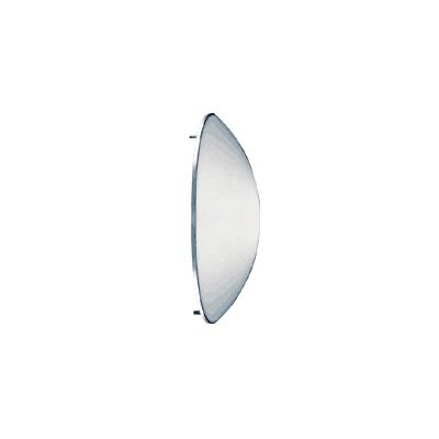 TRAMA D14.A.PI Stropní svítidlo základma kov, povrch bílá, difuzor polykarbonát, rámeček elox šedostříbrná, žárovka 3x60W, E27, 230V, IP20, d=500mm, h=160mm