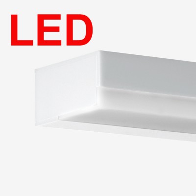 IZAR I LED 24W Nástěnné svítidlo, těleso kov, povrch nerez, difuzor plast opál, LED 24W, 3180lm, teplá 3000K, Ra80, 230V, IP20, tř.1, rozměry 900x80x60mm