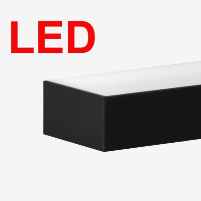 IZAR II LED 7,8W Nástěnné svítidlo, základna kov, povrch nerez, difuzor plast opál, LED 7,8W, 1170lm, teplá 3000K, 230V, IP20, tř.1, 600x80x40mm, svítí nahoru/dolů