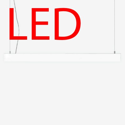 IZAR III LED ZÁVĚSNÉ 19,5W Závěsné svítidlo, základna kov, povrch černá, difuzor plast opál, LED 19,5W, 3040lm, teplá 3000K, 230V, IP20, tř.1, 1500x80x40mm, vč lank závěsu l=2000mm lze zkr