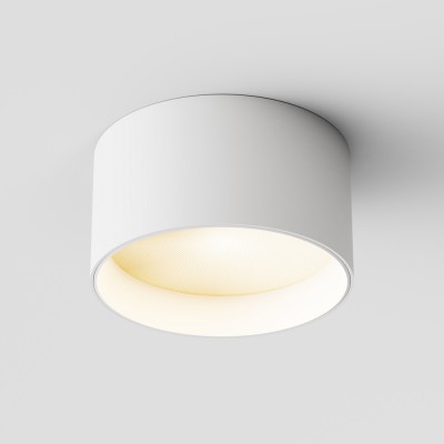 HASTA 8W Stropní přisazené svítidlo, těleso kov, povrch bílá, difuzor plast opál, LED 8W, 580lm, teplá 3000K, vyzař. úhel 110°, 230V, IP20, rozměry d=90mm, h=60mm.