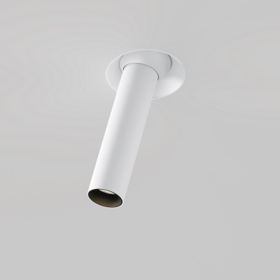 GENERO BI 6W Stropní podhledové bodové svítidlo, nastav. směr svícení, materiál kov, povrch bílá, LED 6W, 460lm, teplá 3000K, vyzař. úhel 36°, 230V, IP20, tř.2, rozměry d=30mm, h=300mm.
