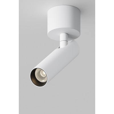GENERO PL 6W Stropní, přisazené svítidlo, nastav. směr svícení, těleso kov, povrch bílá, LED 6W, 290lm, teplá 3000K, vyzař. úhel 36°, 230V, IP20, rozměry d=30mm, l=125mm, h=166mm.