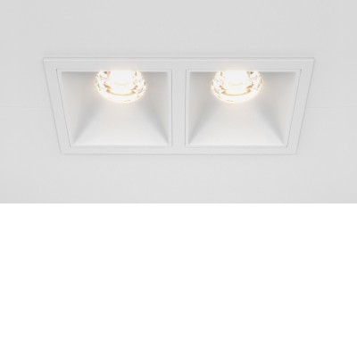 HABEO BI RC 2x15W Stropní podhledové bodové svítidlo, těleso kov, rámeček bílá, reflektor bílá, LED 2x15W, neutrální 4000K, 2500lm, stmív. TRIAC, vyzař. úhel 36°, Ra90, 230V, IP20, tř.2, rozměry 167x63x85mm.