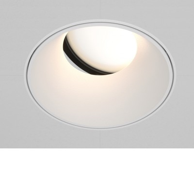 TEREZ BI 1x10W GU10 Stropní podhledové bodové svítidlo, těleso kov, povrch bílá, reflektor bílá, pro žárovku 1x10W, GU10, 230V, IP20, tř.2, rozměry d=102mm, h=37mm.