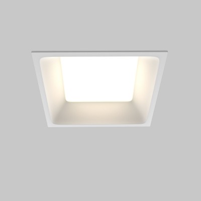 NICOL BI SQ 12W/18W/24W, IP44 Stropní podhledové bodové svítidlo, těleso kov, povrch bílá, difuzor plast opál, LED 12W/18W/24W, teplá 3000K/neutrální 4000K, 230V, IP44, tř.2, rozměry dle typu.