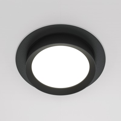 HALTE BI R 1x15W, GX53 Stropní podhledové bodové svítidlo, těleso kov a plast, povrch černá/bílá/černá a zlatá, pro žárovku 1x15W, GX53, IP20, tř.2, rozměry d=110mm, h=53mm.