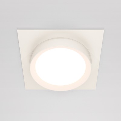 HALTE BI SQ 1x15W, GX53 Stropní podhledové bodové svítidlo, těleso kov a plast, povrch bílá, pro žárovku 1x15W, GX53, IP20, tř.2, rozměry 110x110x52mm.