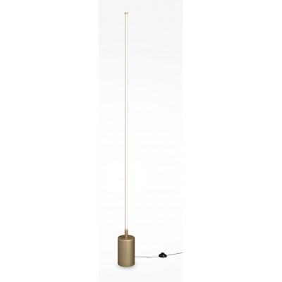 IMPERO FL 12W CCT Stojací lampa, těleso kov, povrch mosaz, difuzor plast opál, LED 25W, 2600lm, nastav. teplota svícení teplá 3000K-denní 6000K, stmívatelná, 230V, IP20, tř.2, rozměry d=100mm, h=1450mm.